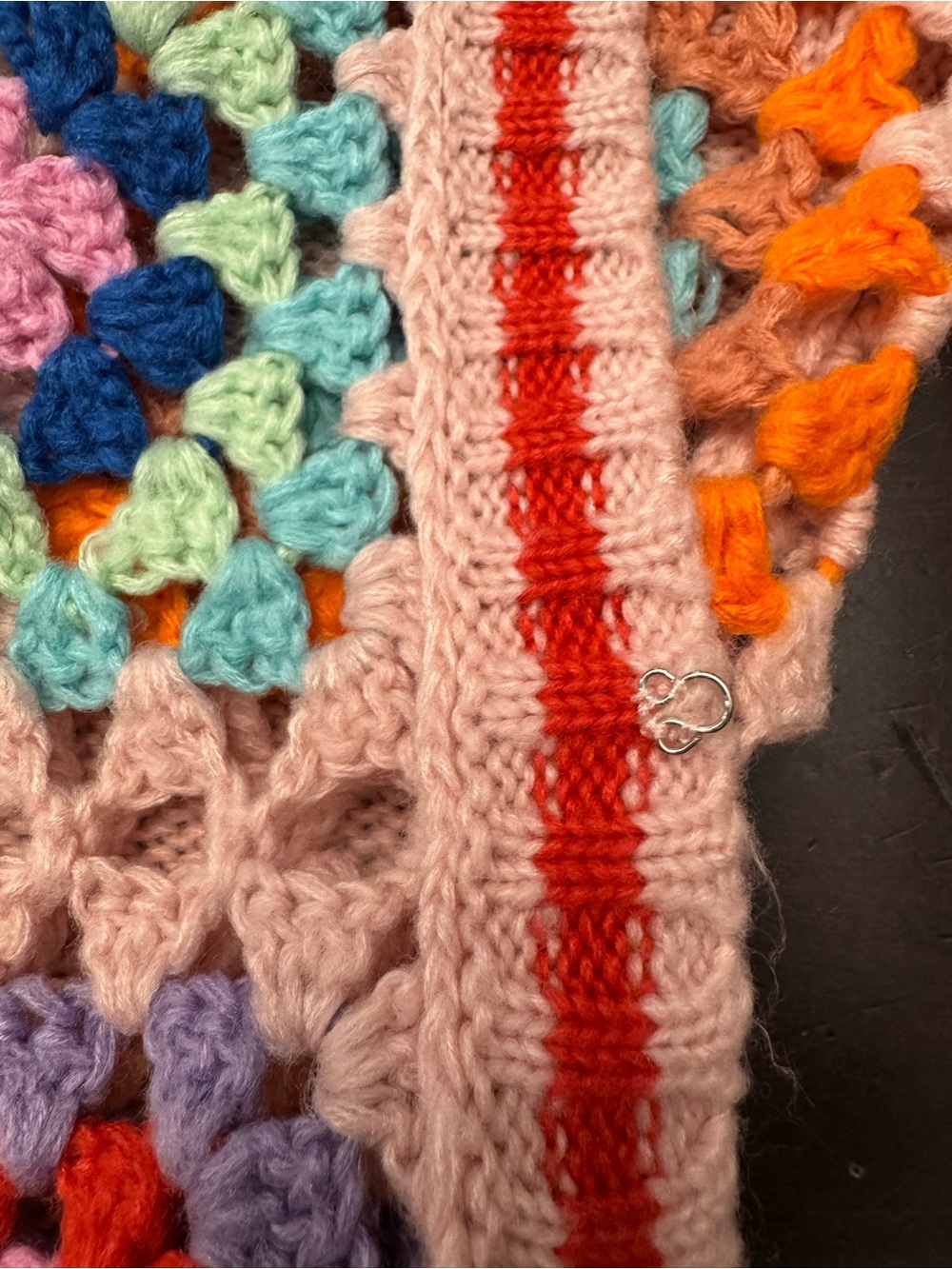 Pink Lily Pastel Pink Crochet Patchwork Cardigan - Picture 9 of 17
